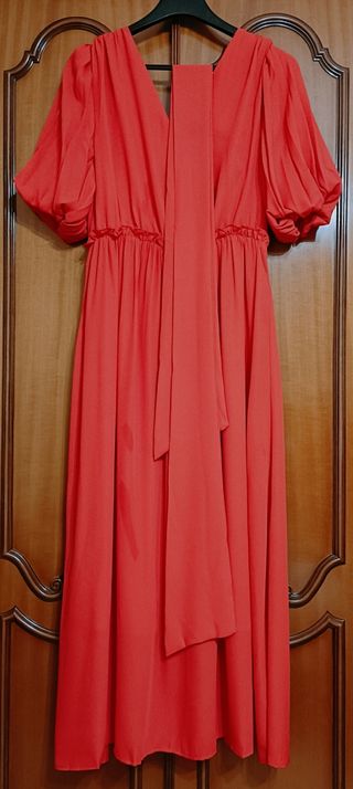 Vestido rojo de gasa. Con ETIQUETA