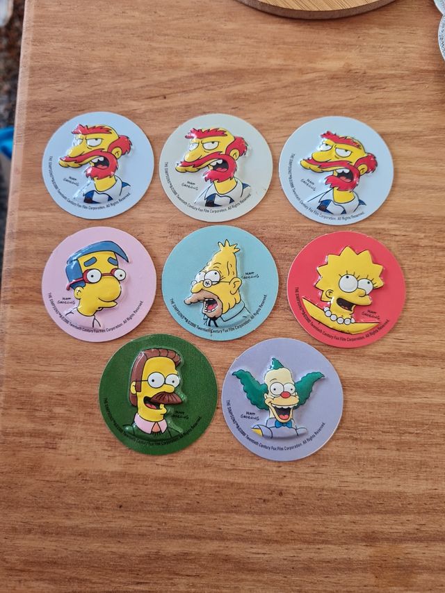 Tazos boomer relieve Los Simpsons