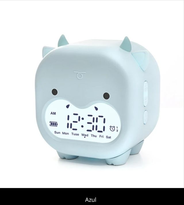 Reloj despertador digital con LED, Diseño VACA🐄🐮