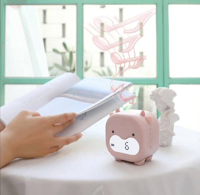 Reloj despertador digital con LED, Diseño VACA🐄🐮