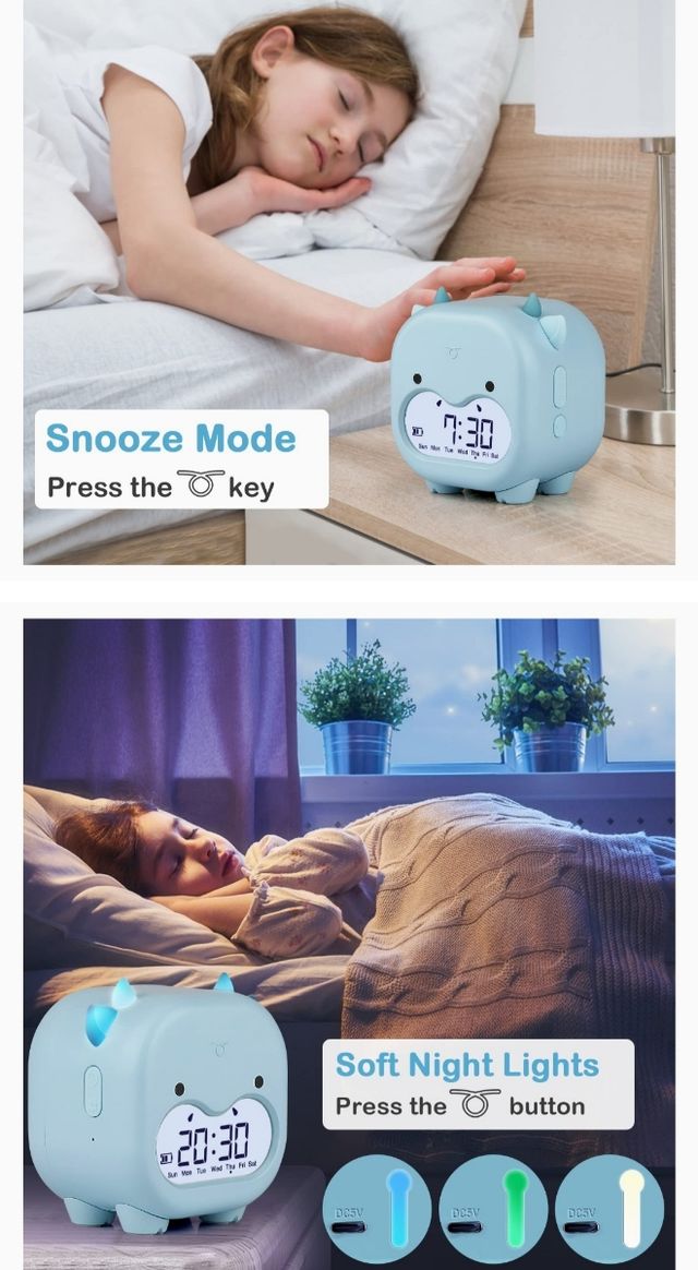 Reloj despertador digital con LED, Diseño VACA🐄🐮