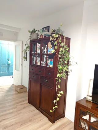 Vitrina mueble Banak madera primera calidad.