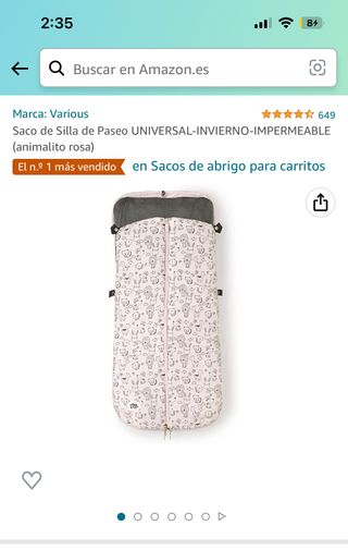 Saco de silla de paseo