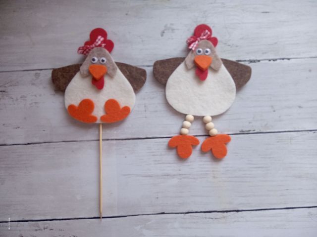 Fustellati in feltro rigido da 3mm gallinella