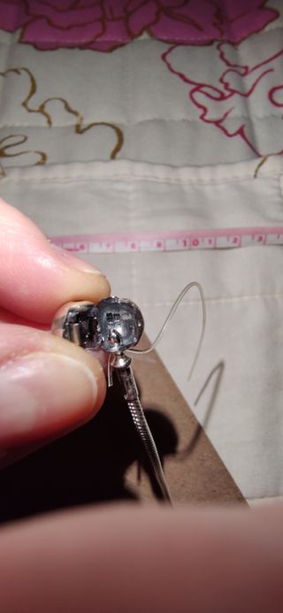 Pulsera semirrigida muy fina de plata S925 mls. 