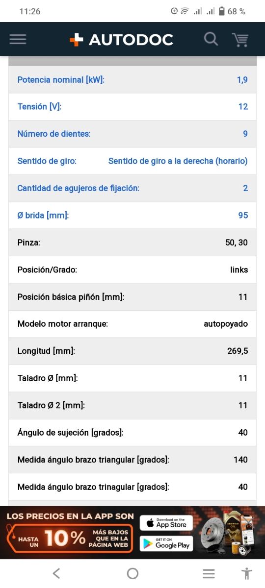 motor de arranque Nissan xtrail 2.2