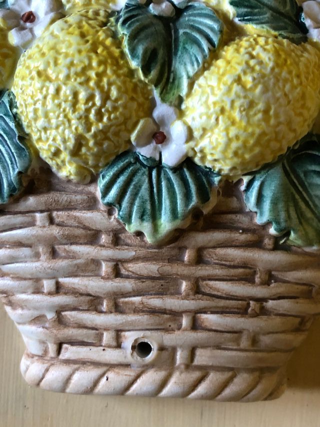 Formella forma cesto di limoni