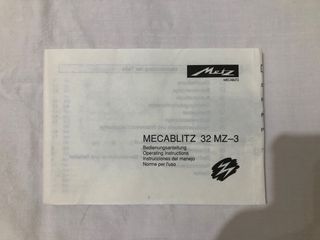 Flash Metz Mecablitz 32 MZ-3, SCA 3401