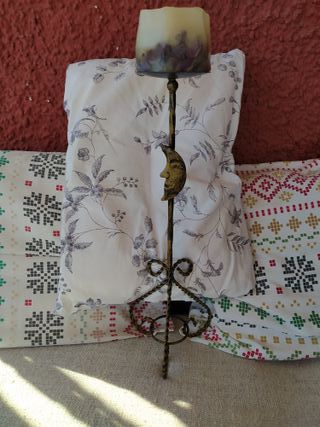 Portacandele in ferro battuto