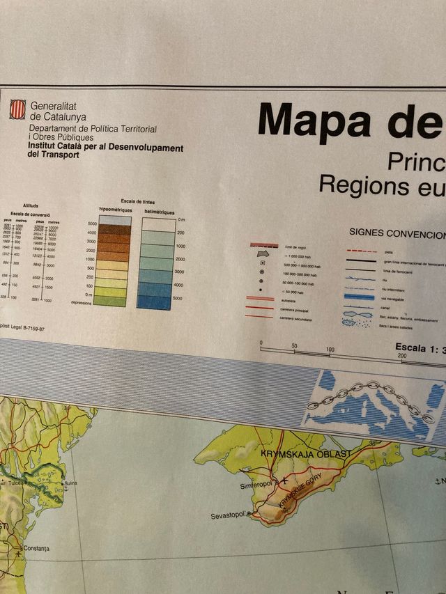 Mapa grande de colegio la cuenca mediterranea.