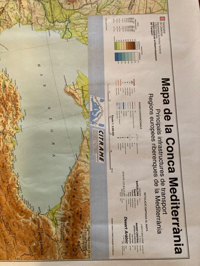 Mapa grande de colegio la cuenca mediterranea.