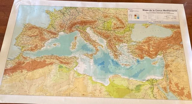 Mapa grande de colegio la cuenca mediterranea.