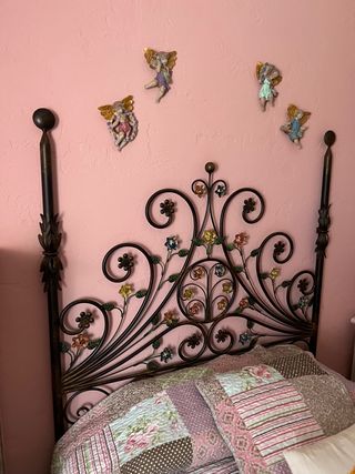 PRECIOSO CABECERO DE FORJA PARA NIÑA 1,10 CM