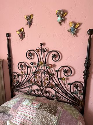 PRECIOSO CABECERO DE FORJA PARA NIÑA 1,10 CM