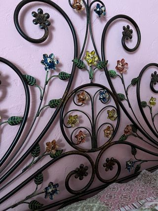 PRECIOSO CABECERO DE FORJA PARA NIÑA 1,10 CM