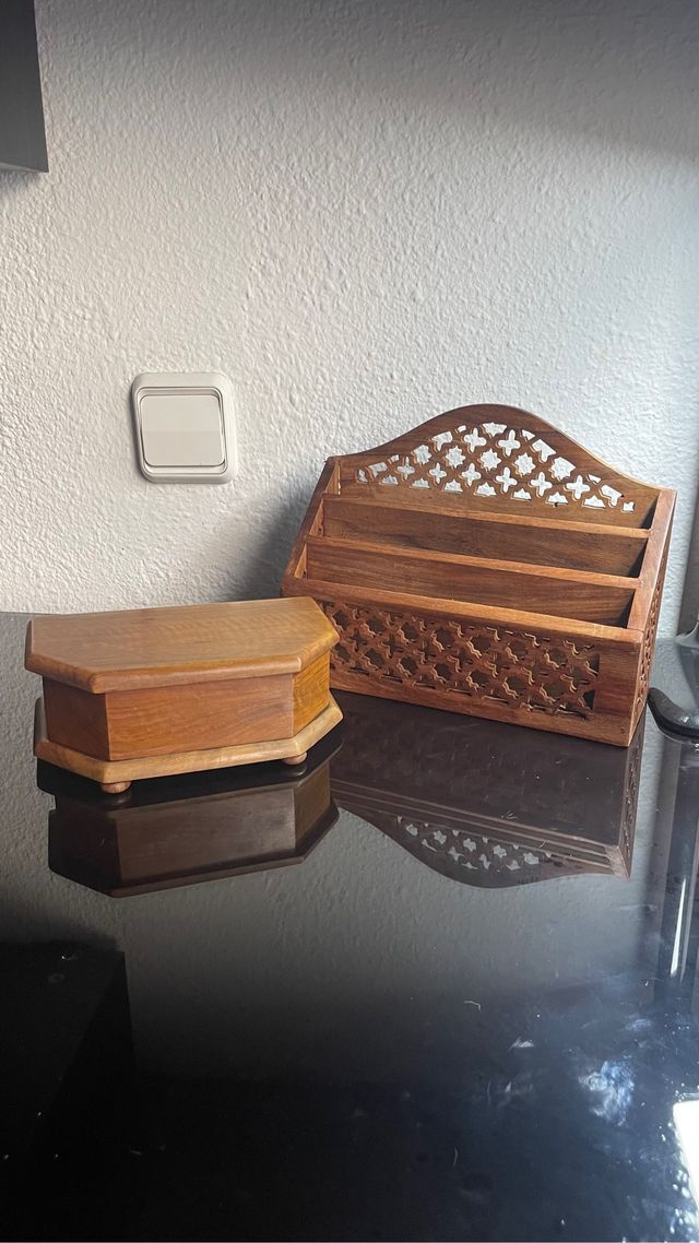 GUARDA CARTAS Y CAJA OBJETOS ESCRITORIO