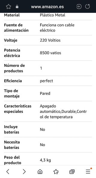 calentador de agua eléctrico