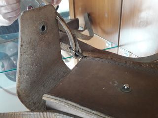 Funda antigua de cuero para cámaras de fuelle