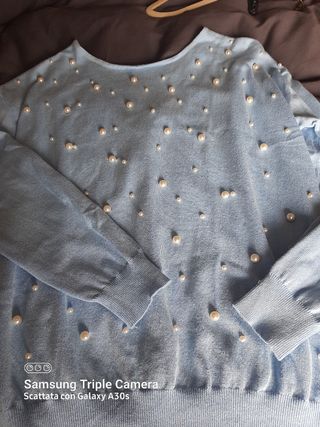 maglioncino primaverile celeste