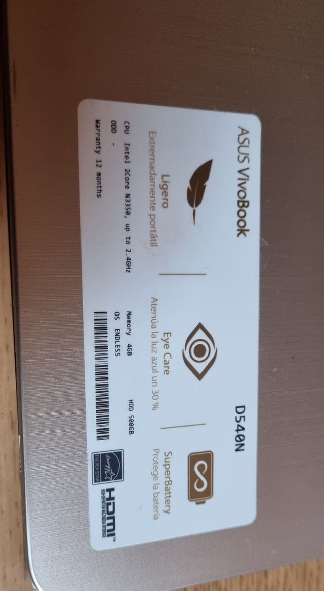 Portatil para piezas. Tiempo limitado