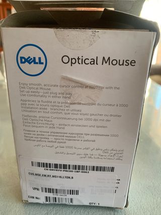 Dell MS116 - Ratón USB óptico Negro nuevo