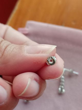 Pendientes eslabones de plata de ley