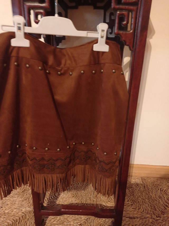 Falda antelina Marrón