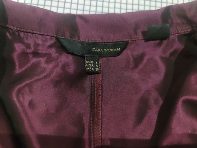 blusa de satén Zara