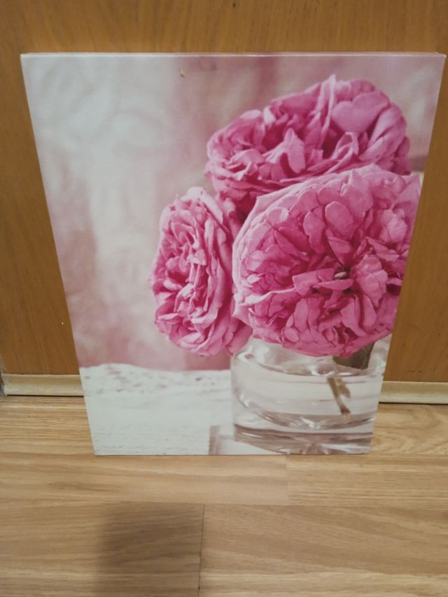 Lienzo Rosas en Vaso
