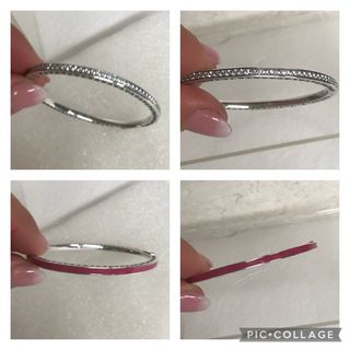 PULSERA RÍGIDA PLATA PANDORA CIRCONITAS/cereza
