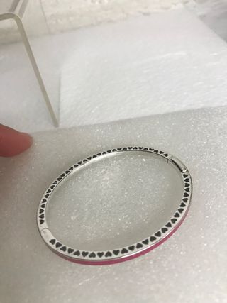 PULSERA RÍGIDA PLATA PANDORA CIRCONITAS/cereza