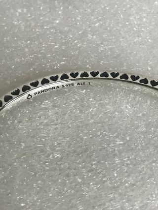 PULSERA RÍGIDA PLATA PANDORA CIRCONITAS/cereza