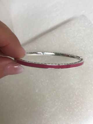 PULSERA RÍGIDA PLATA PANDORA CIRCONITAS/cereza