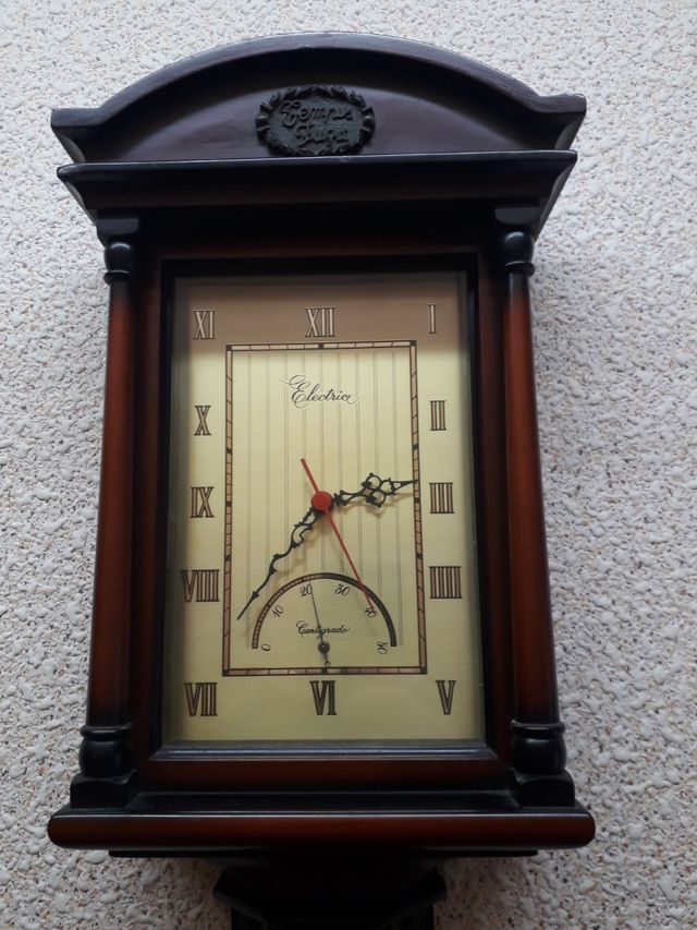 RELOJ BARÓMETRO Y TERMÓMETRO DE PARED VINTAGE
