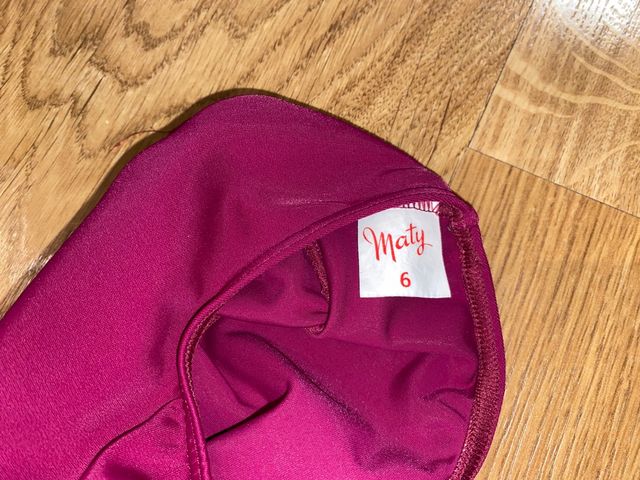 Maillot niña danza ballet fucsia Maty talla 6
