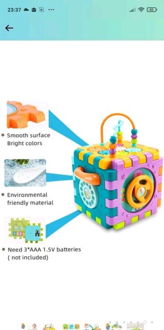 cubo de actividades bebé 6 en 1