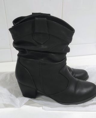 Botines tacón negros talla 39