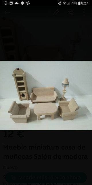 Muebles miniatura casa de muñecas 