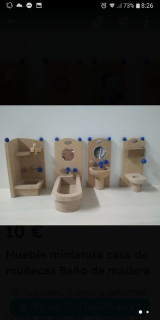 Muebles miniatura casa de muñecas 