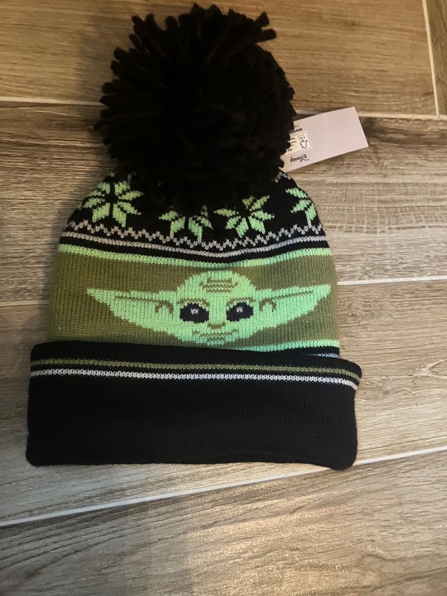 Berretto bambino star wars verde nero nuovo 