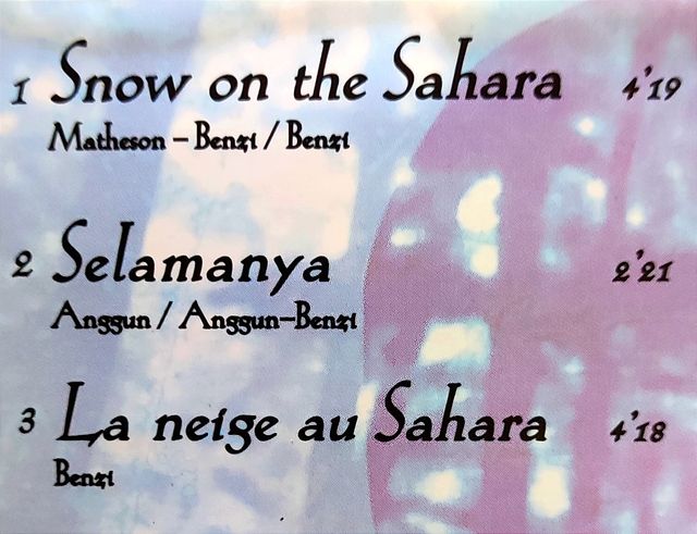 ANGGUN "SNOW ON THE SAHARA"