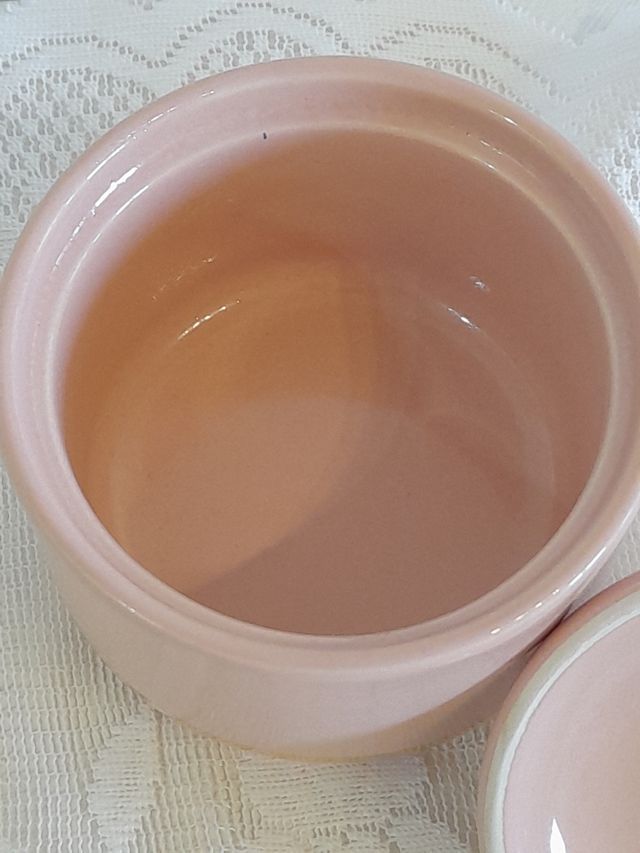 Deruta Ceramica Cofanetto Rosa Portagioielli Vtg