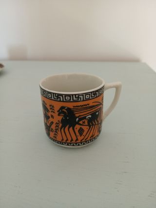 Juego de 6 tazas y platos de porcelana