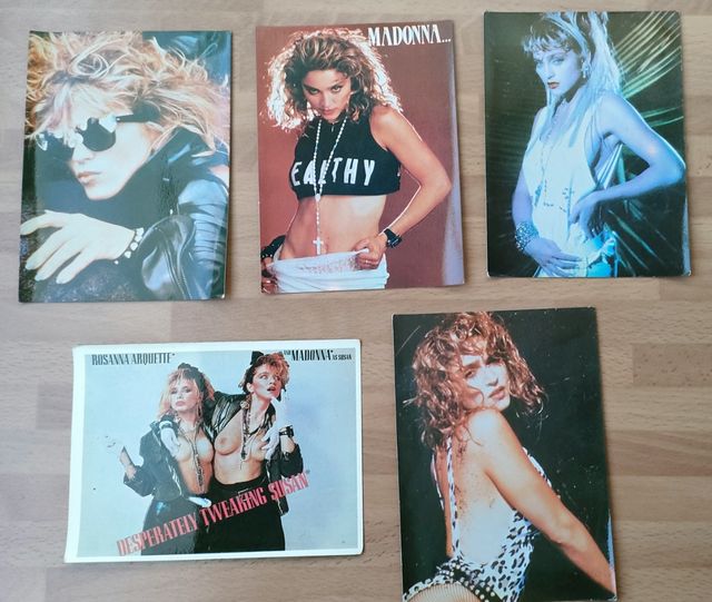 Lote 5 postales MADONNA años 80
