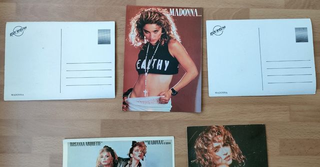 Lote 5 postales MADONNA años 80