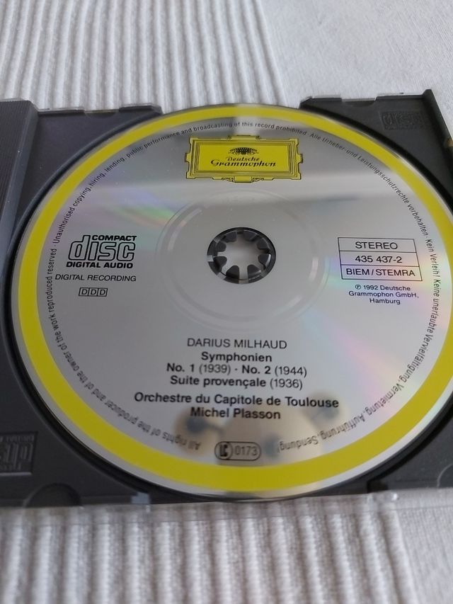 Milhaud - Sinfonías 1 y 2, suite provenzal