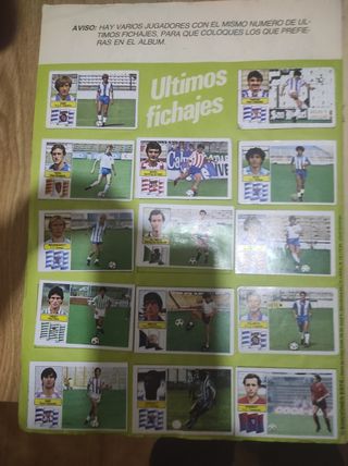 Album cromos Liga 82-83