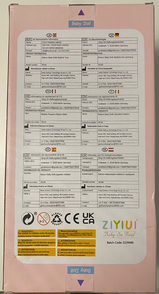 ZIYIUI bebé Reborn Niña 55cm