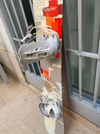 Tabla snow, fijaciones y funda