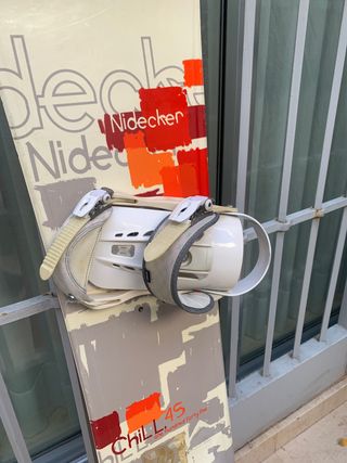 Tabla snow, fijaciones y funda